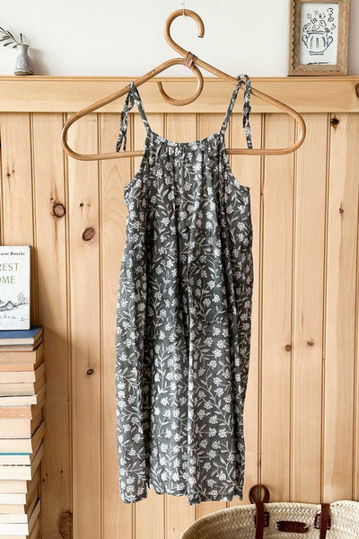 Little Fry Sunshine Dress - Garden Hushed Green Organic