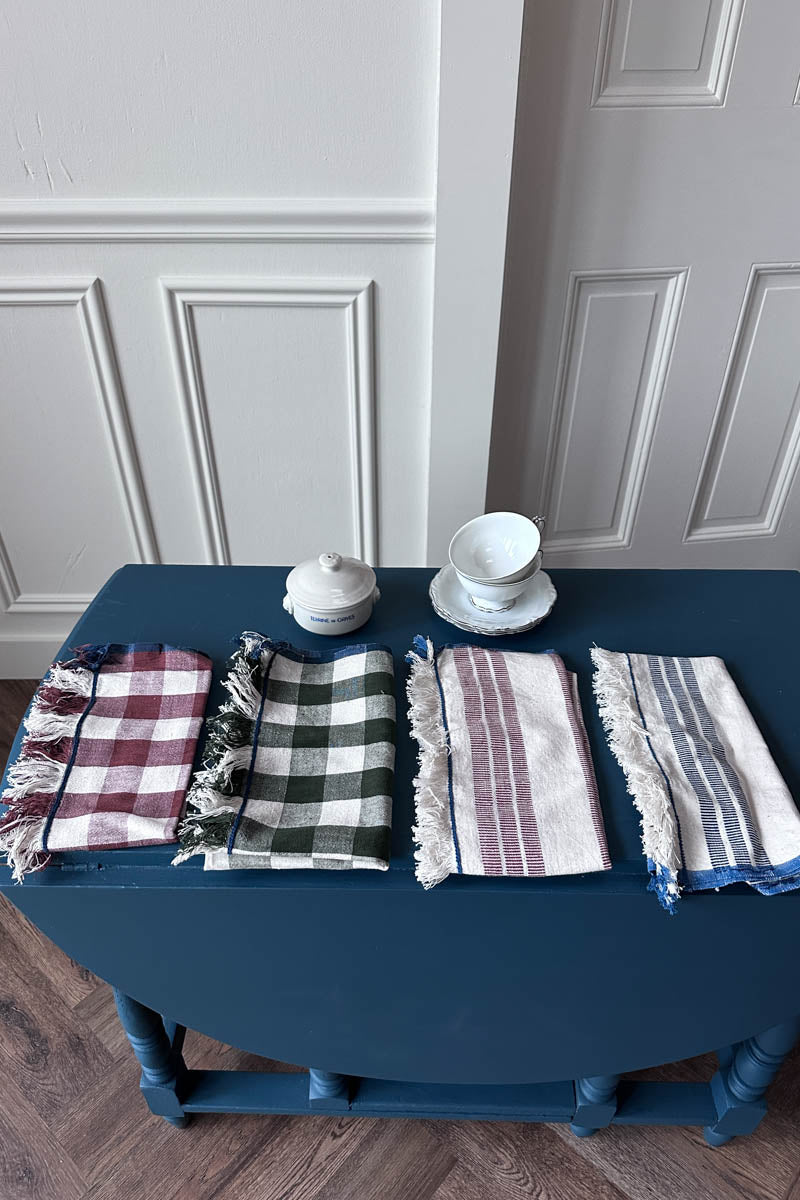 Broken Stripe Napkin Set - Rust