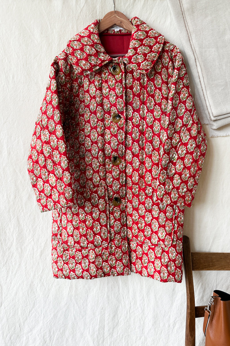 Camp Coat - Madrid Flowers Linen