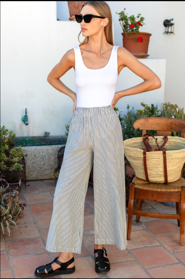Pull On Pocket Pant - Newburyport Stripe
