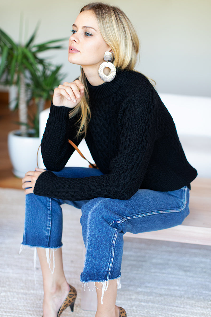 Fisherman Sweater - Black