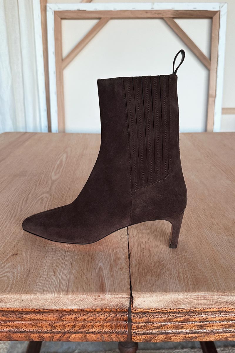 Frankie Ankle Boot - Cocoa Suede