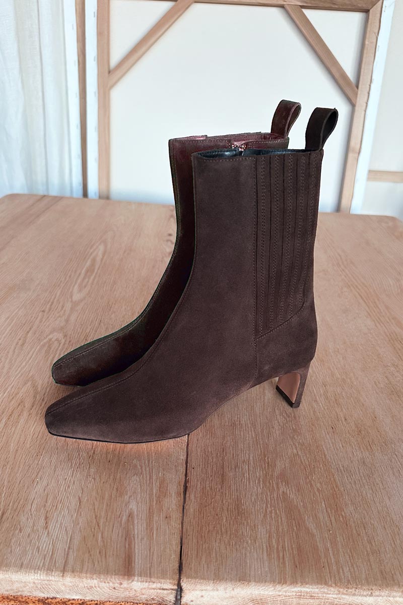 Frankie Ankle Boot - Cocoa Suede