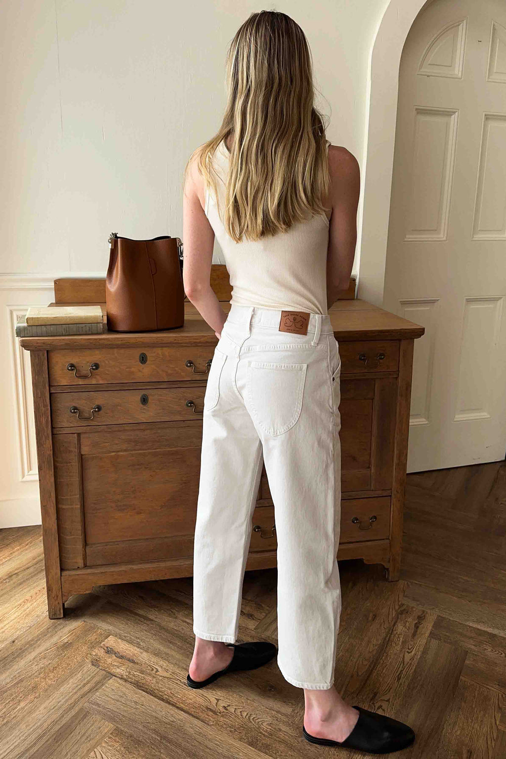 The Barrel Jean - Antique White