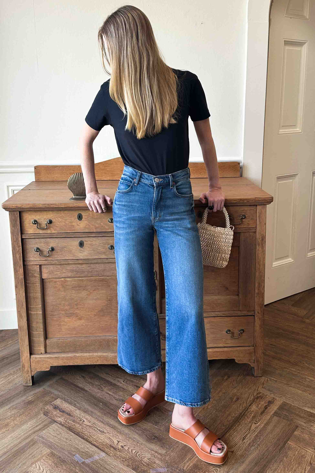 Thrifted Gem Ankle - Vintage Blue