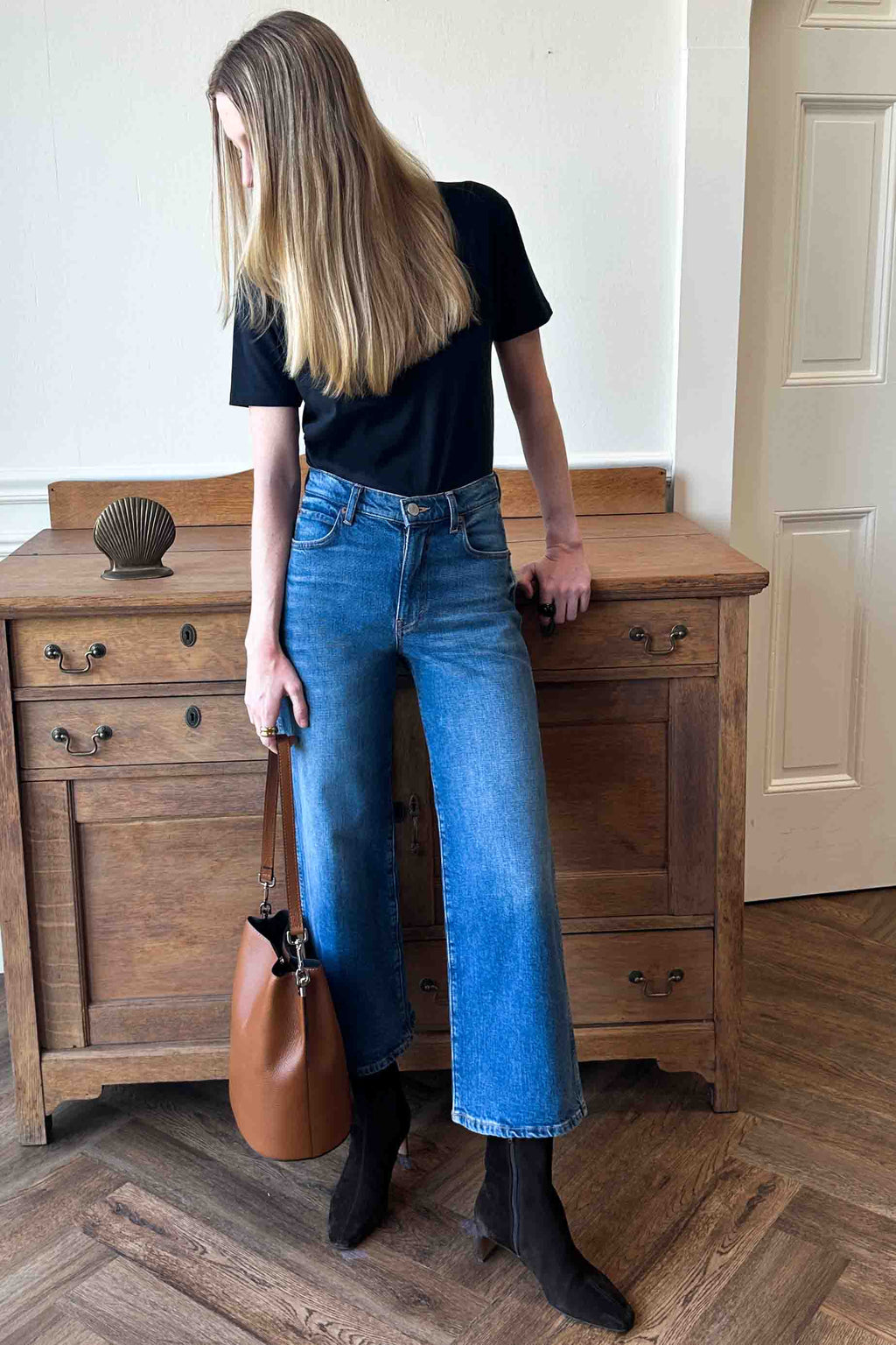 Thrifted Gem Ankle - Vintage Blue