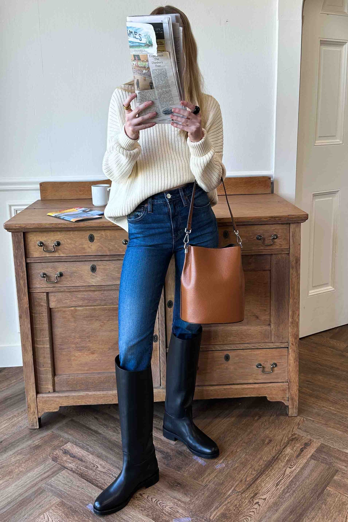 Italian Bucket Bag - Camel