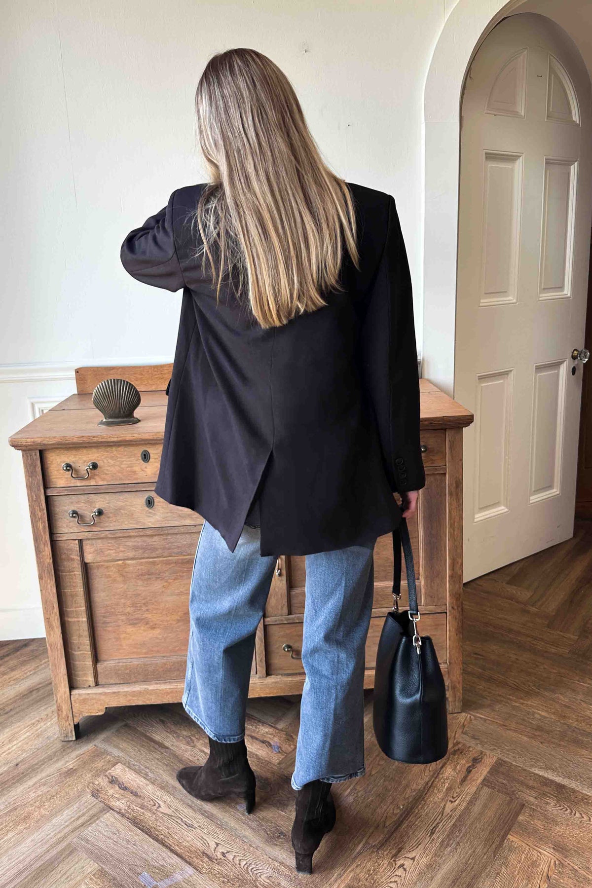 Italian Bucket Bag - Black