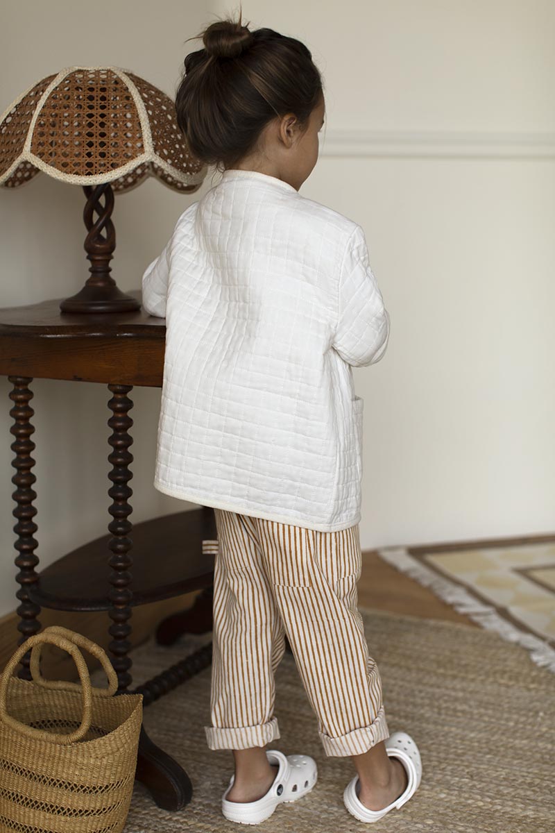Little Fry Quilted Jacket - Cloud White Organic