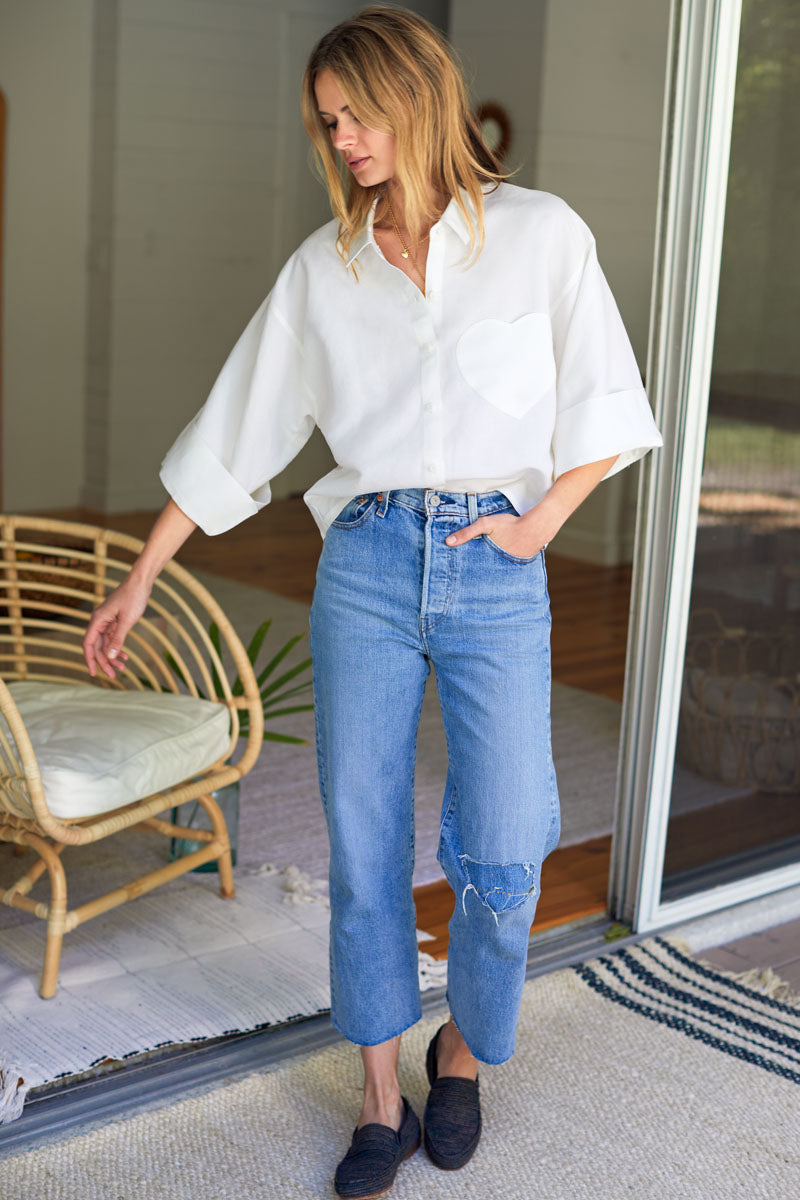 Babas Shirt - Salt Linen
