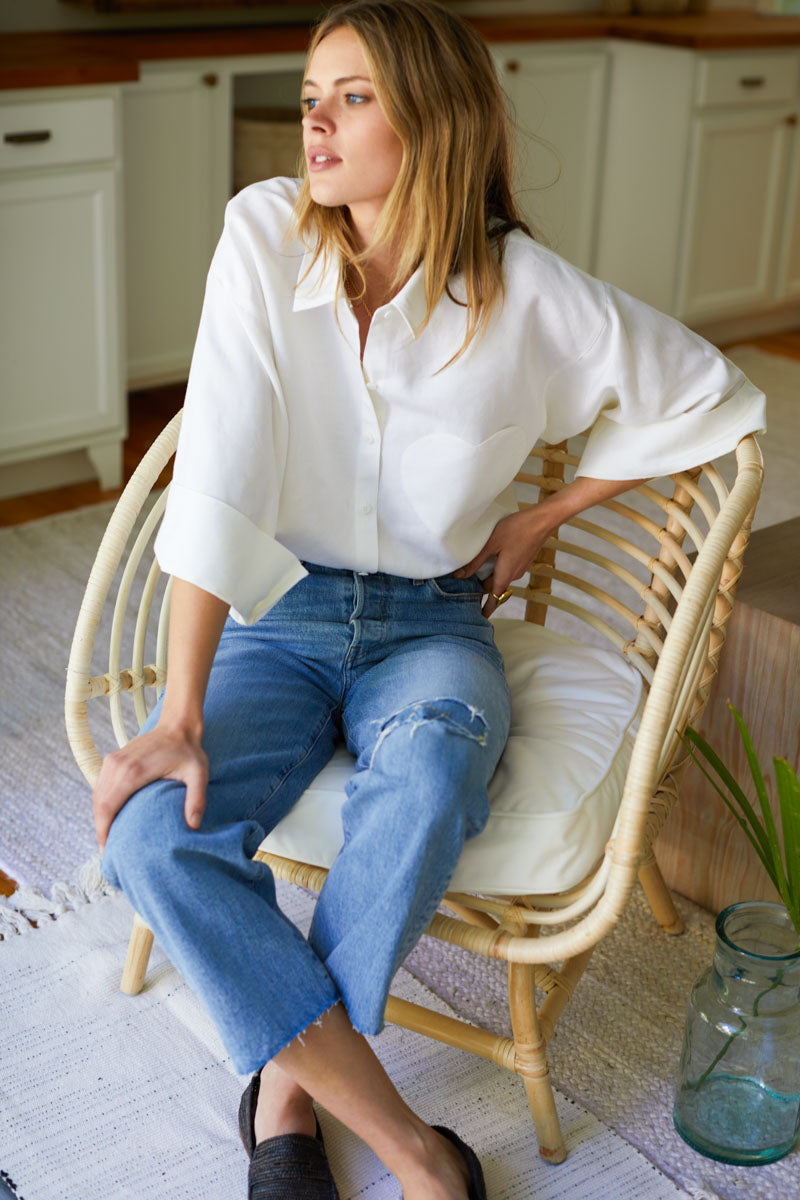 Babas Shirt - Salt Linen