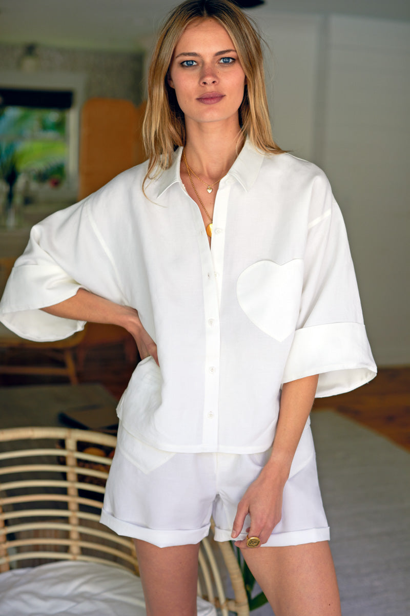 Babas Shirt - Salt Linen