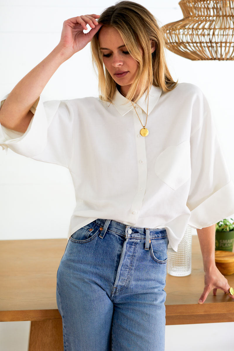 Babas Shirt - Salt Linen