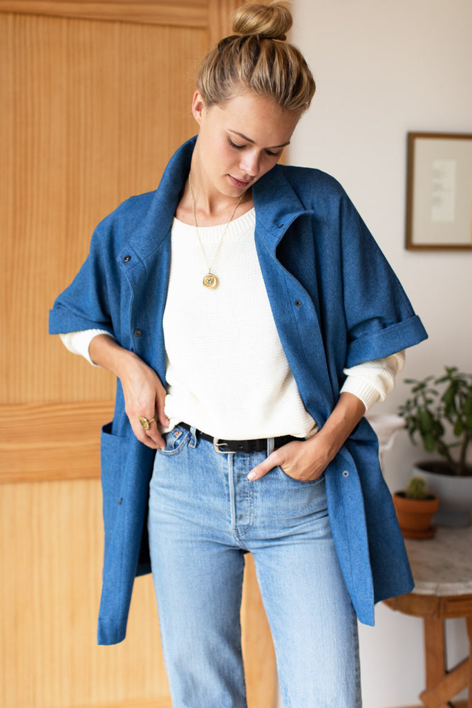Denim Layering Jacket Shell Indigo Denim Emerson Fry