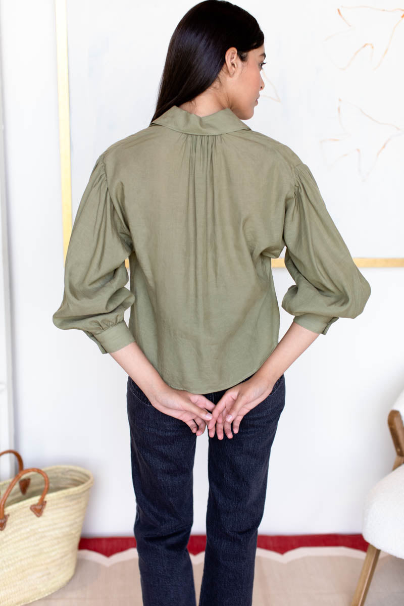 Elvie Long Sleeve Shirt - Fern Green