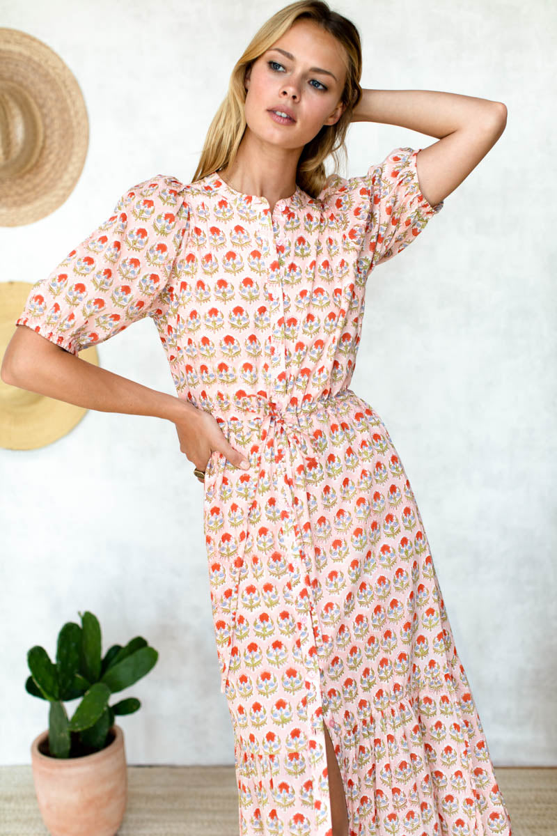 Lucy Dress - Friday Flowers Pink Organic