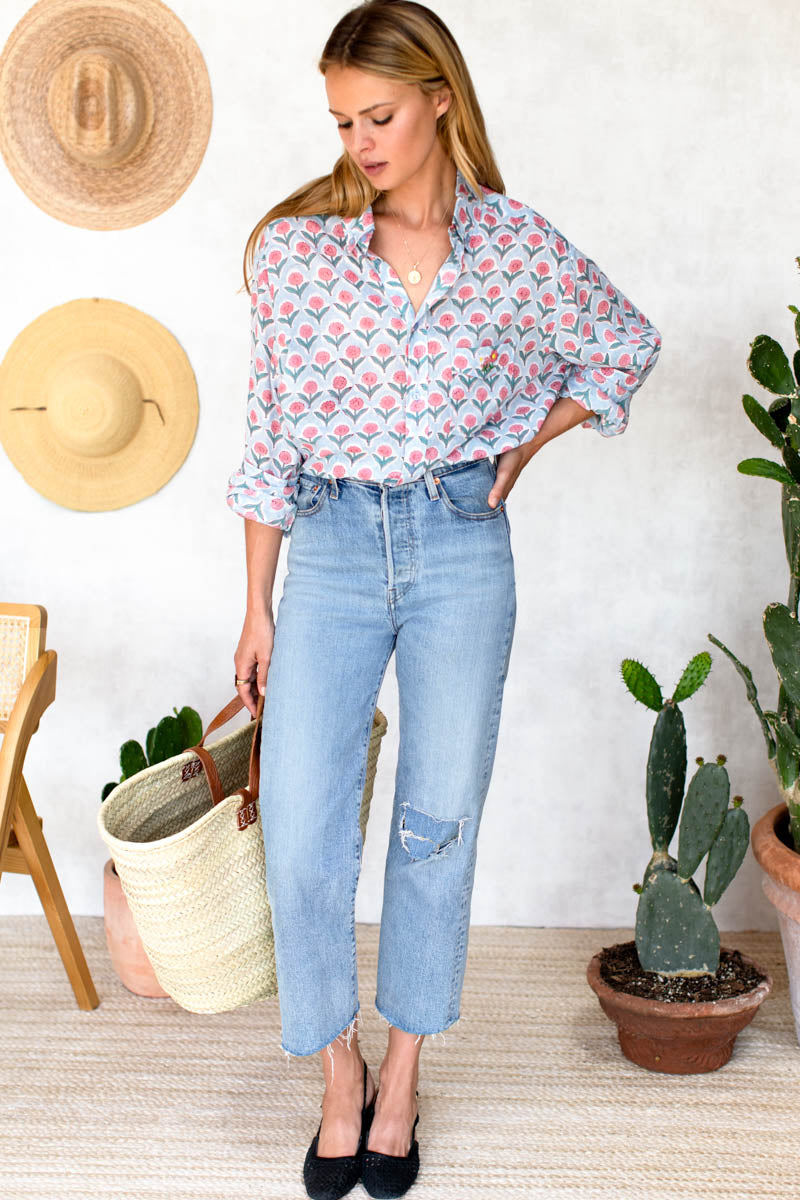 Ryan Shirt - Frances Blue + Pink Organic