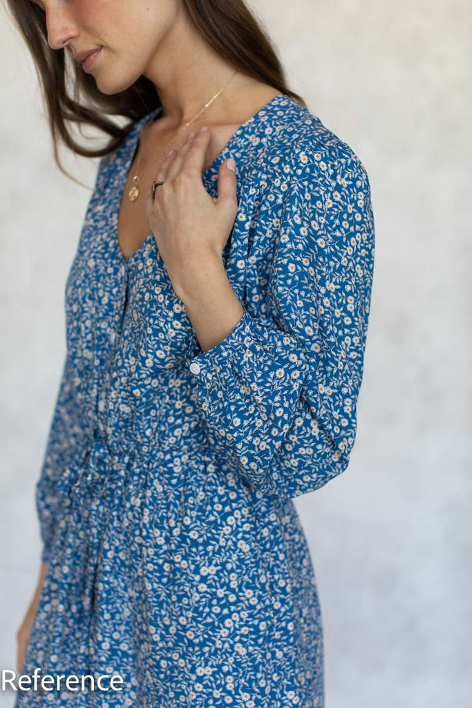 Frankie Long Sleeve Button Dress Pablo Flowers Emerson Fry