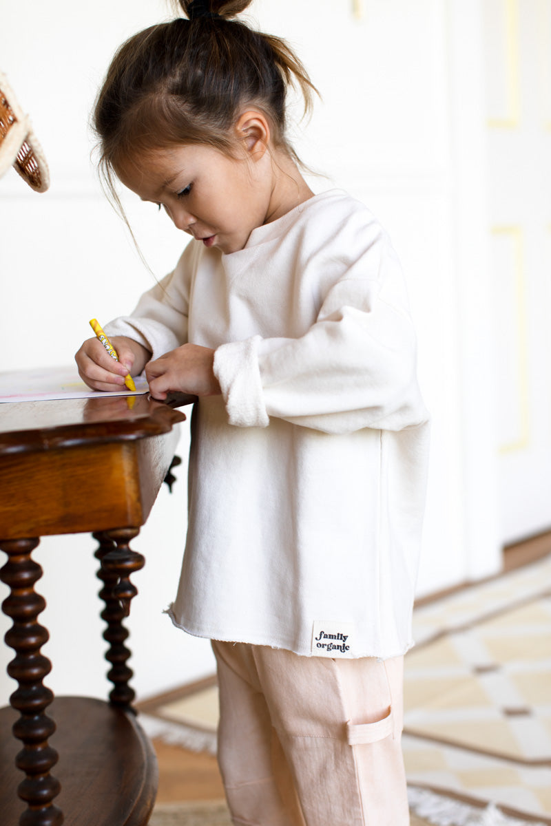 Family Sweatshirt Child - Ivory Organic