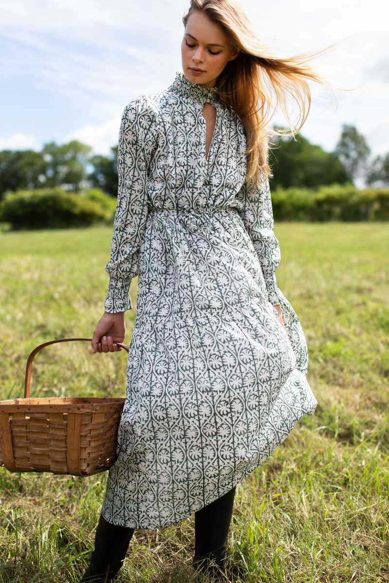 Lucybella Maxi Dress - Etoile Vine Forest Organic