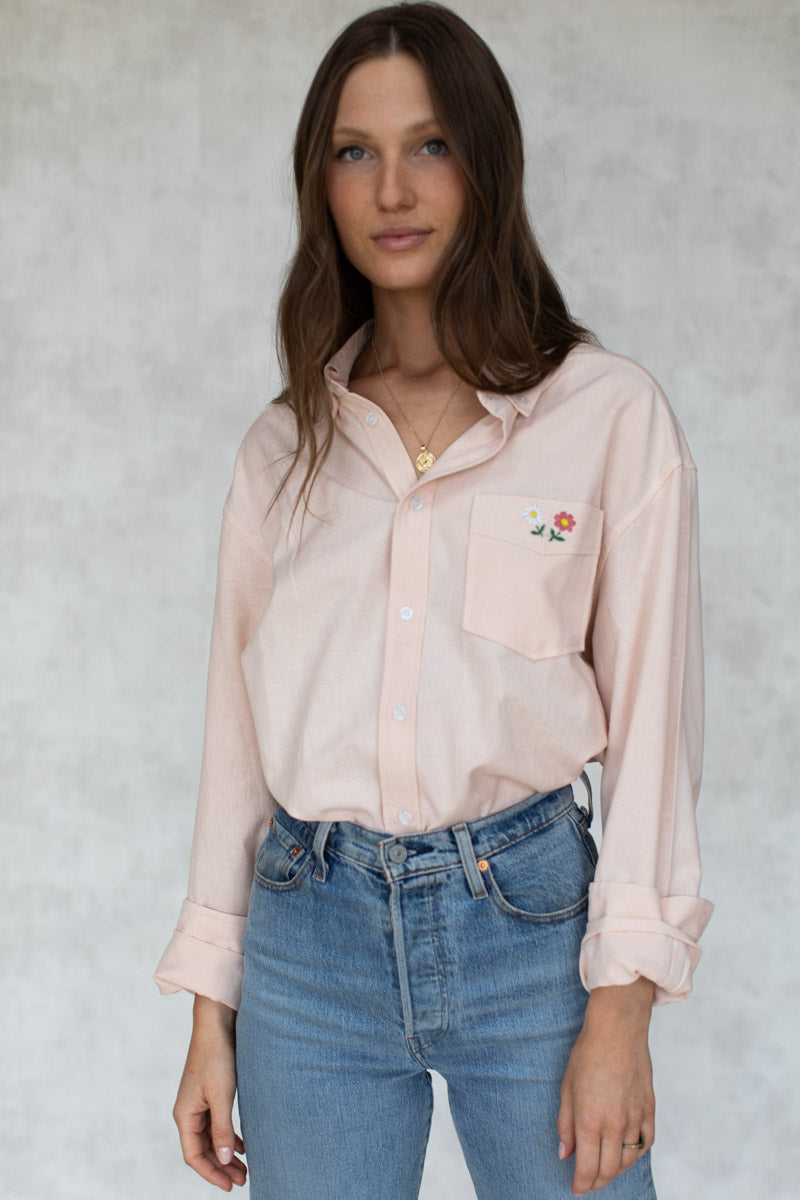 Ryan Shirt - Coral Blush Organic