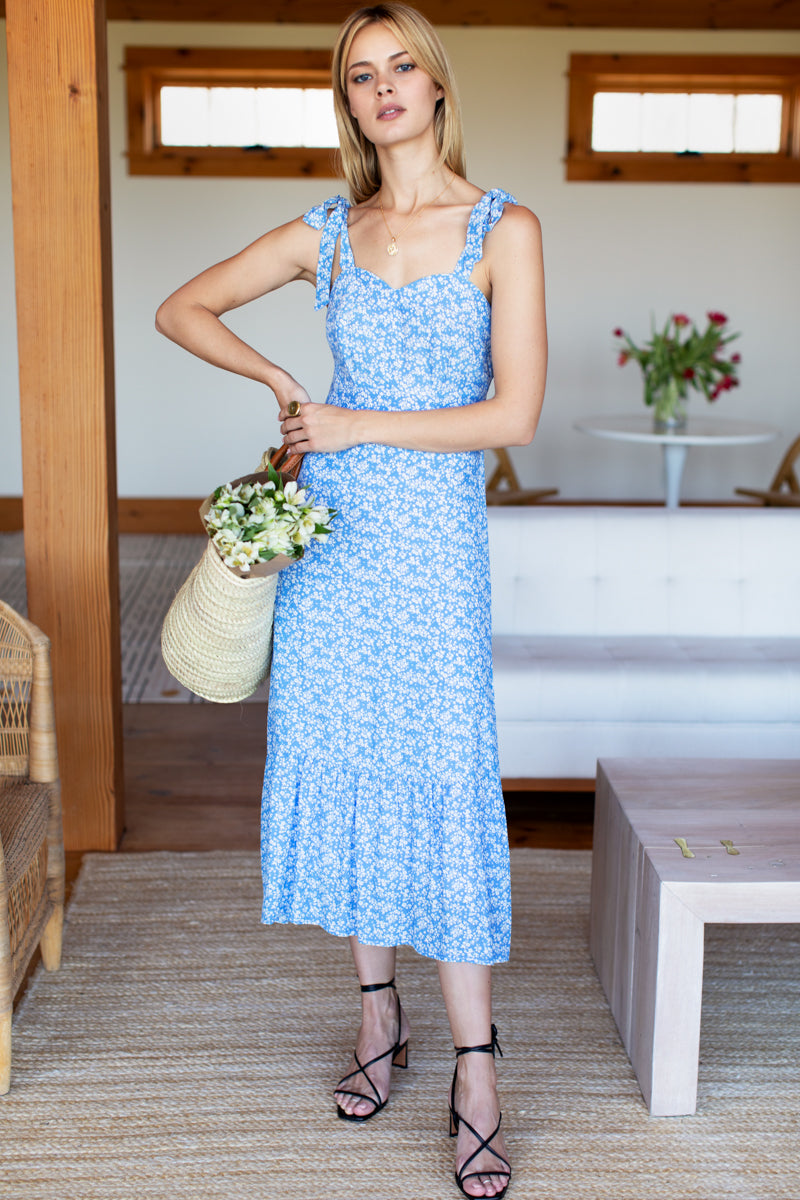 charlotte blue dress The Charlotte Dress in Denim Blue Windsor 20 / Denim Blue Windsor