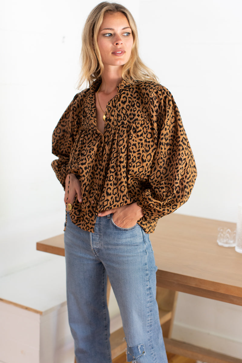 Emmaline Blouse - Leopard Organic