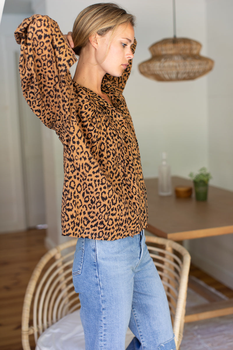 Emmaline Blouse - Leopard Organic