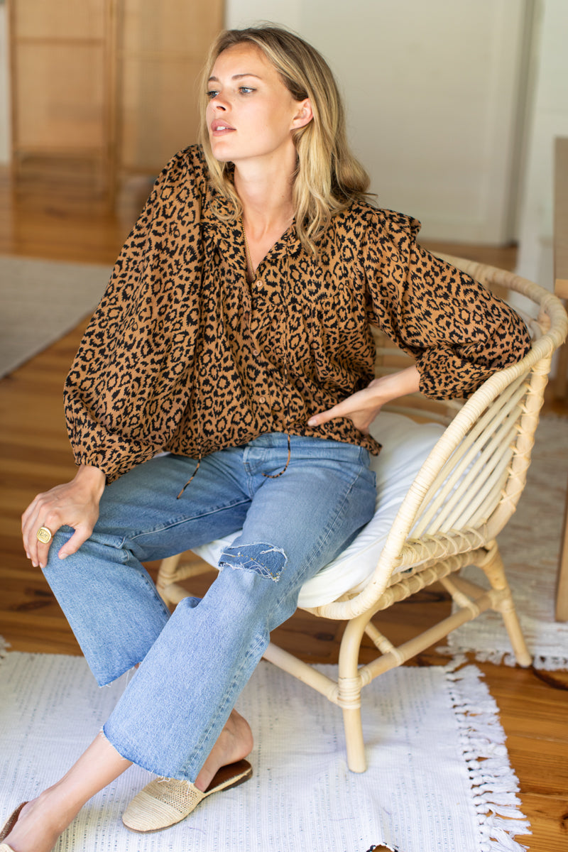 Emmaline Blouse - Leopard Organic