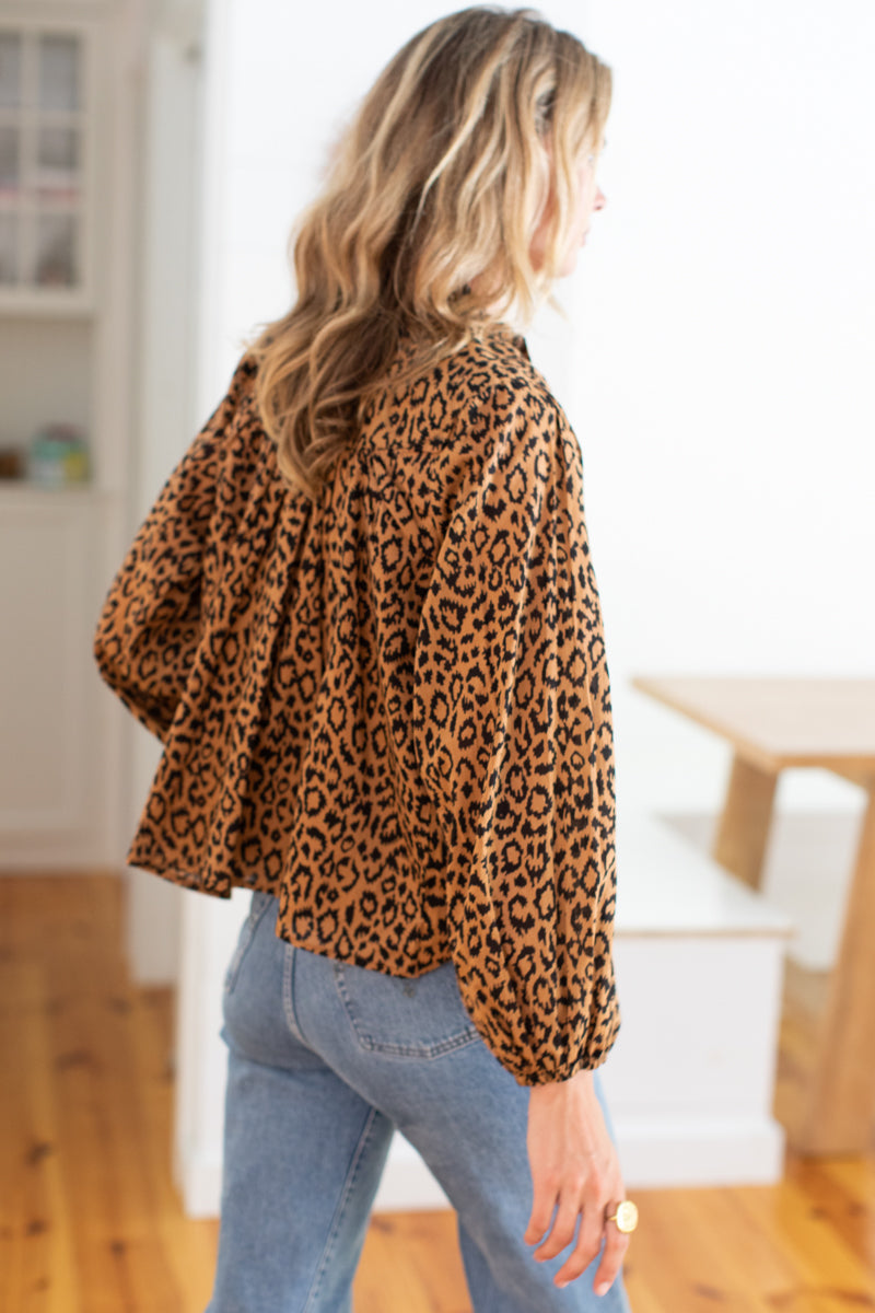 Emmaline Blouse - Leopard Organic