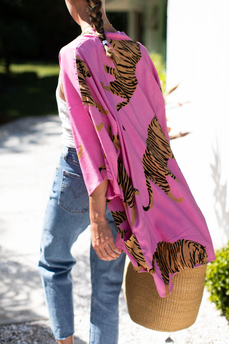 Fete Layering Top - Tigers Aurora Pink