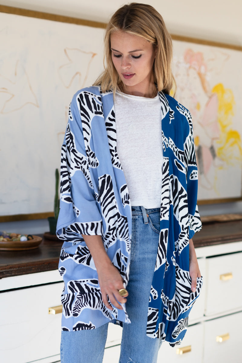 Fete Kimono - Zebra Patchwork