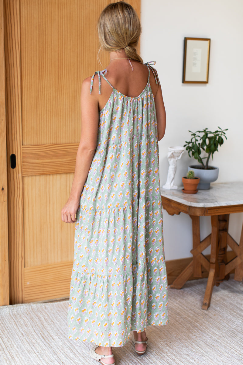 India Button Front Sundress - Harper Organic