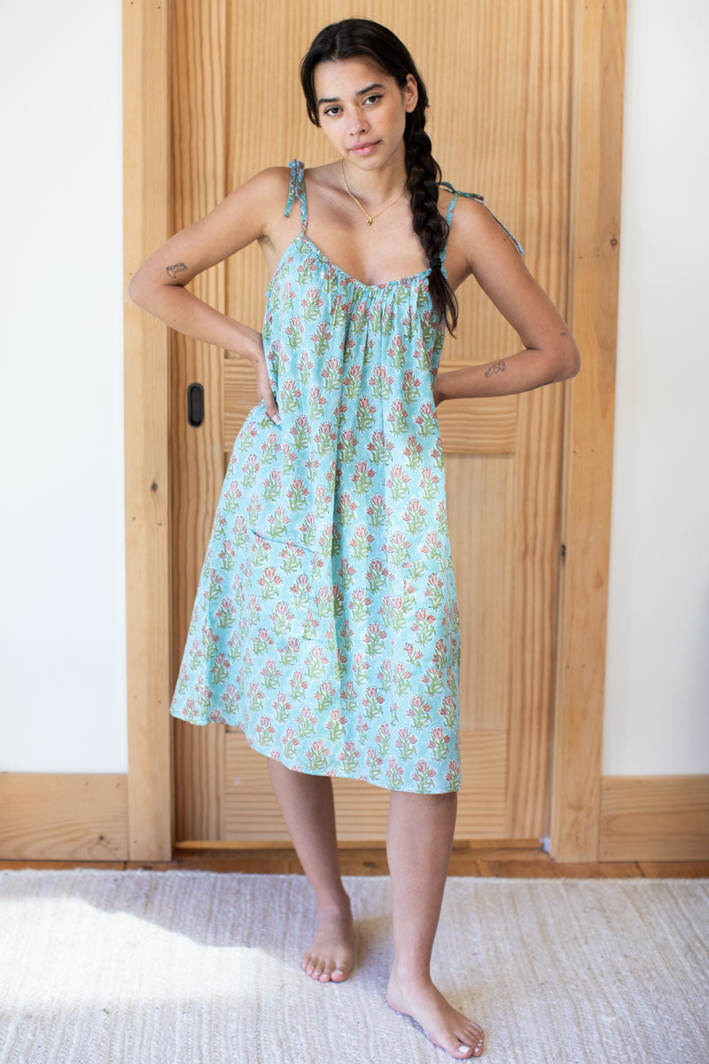 Mae Patch Pocket Dress - Tuesday Flowers Organic