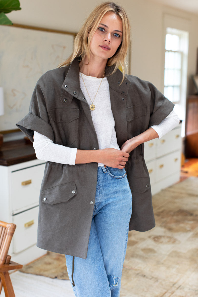 Military Layering Jacket - Army Linen