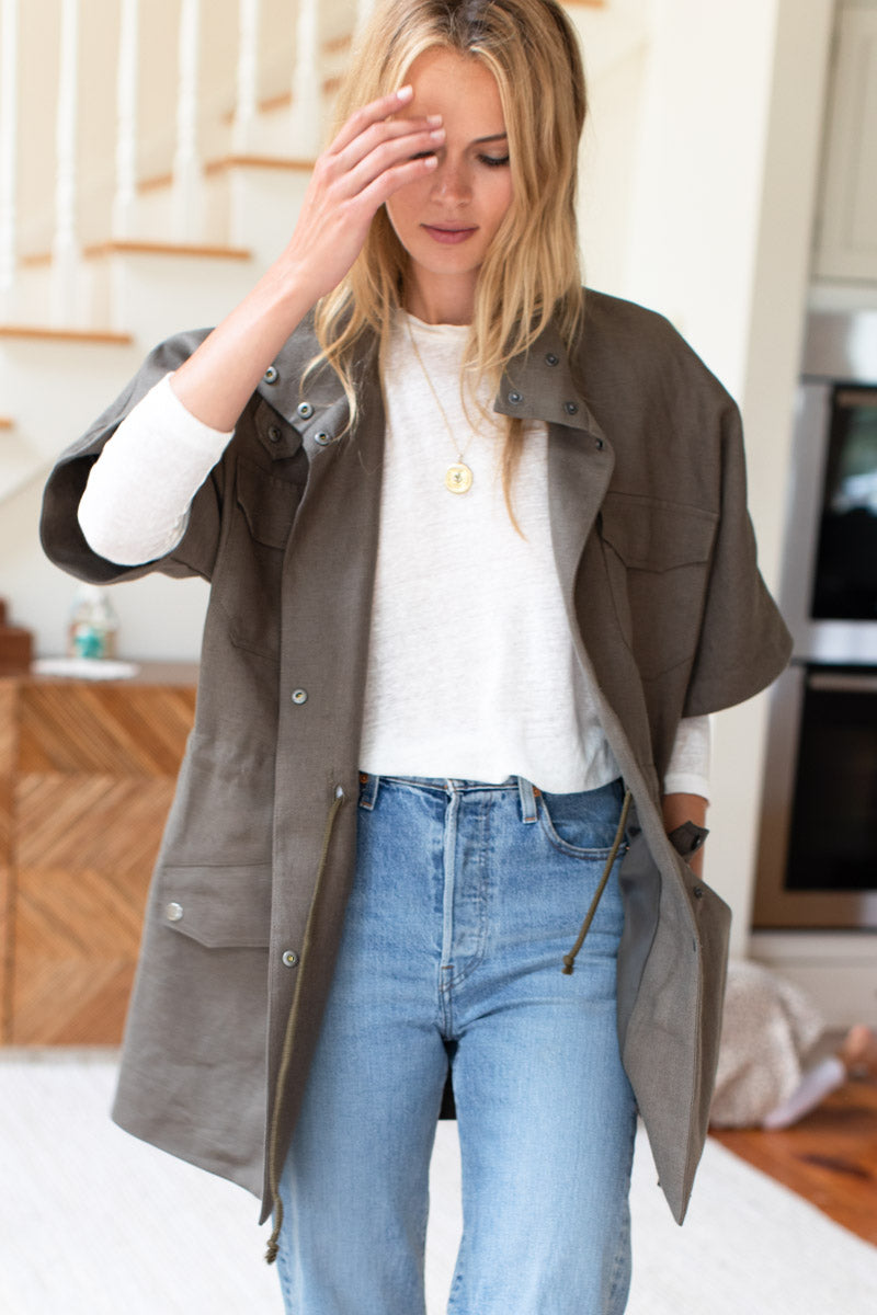 Military Layering Jacket - Army Linen
