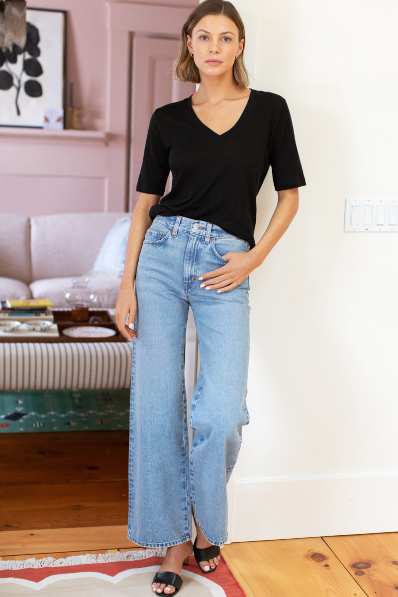 Luxe Emerson T - Black Linen