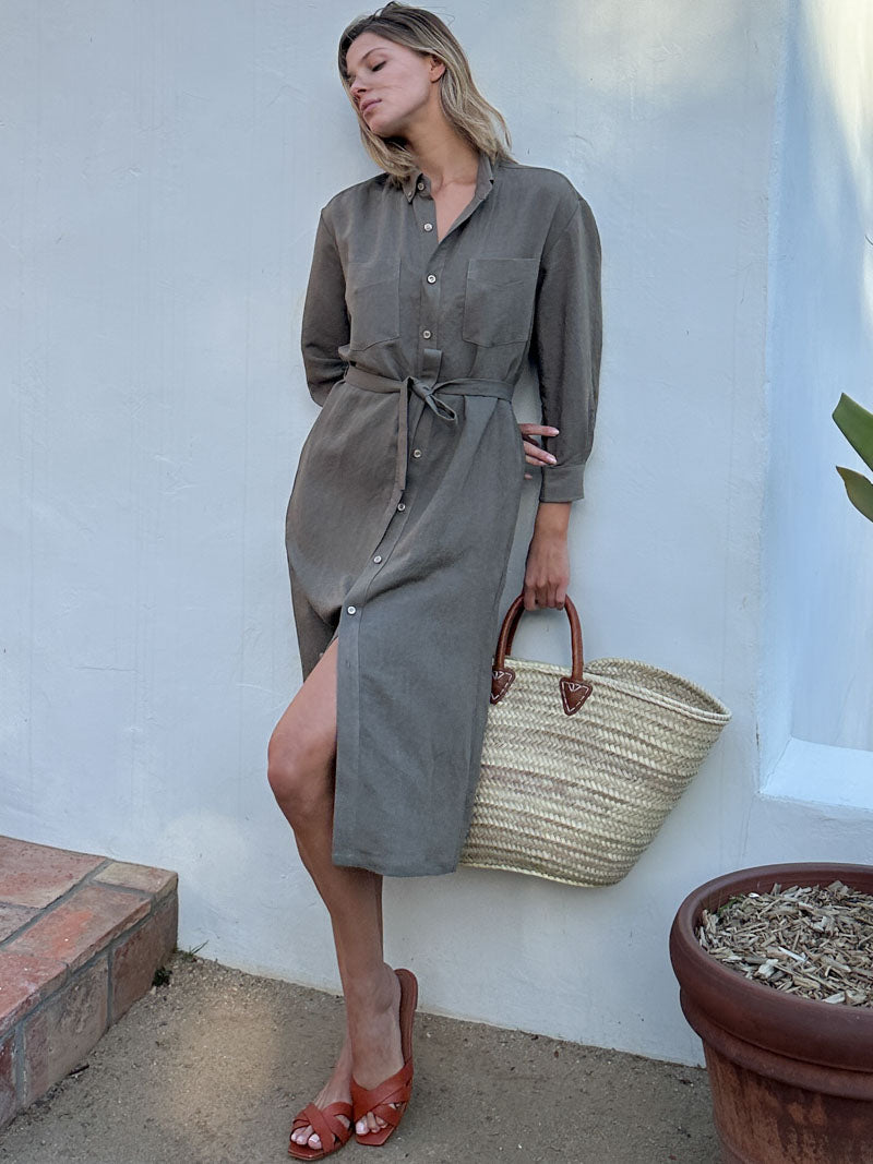 Ry Shirtdress - Mermaid Linen