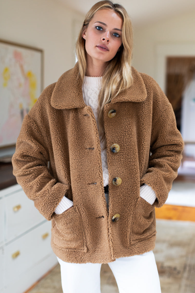 Shorty Teddy Coat Camel - Main Image