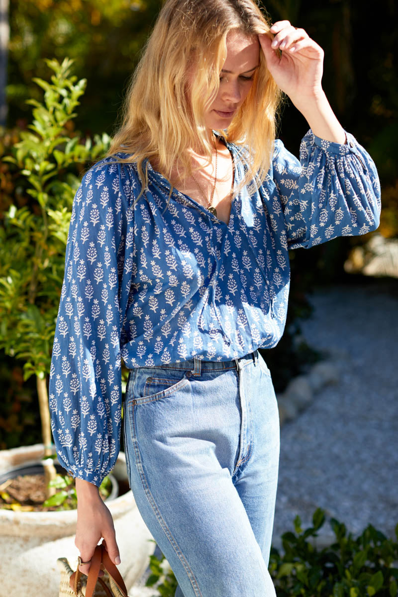 Heritage Top - Marguerite Blue Organic - Emerson Fry