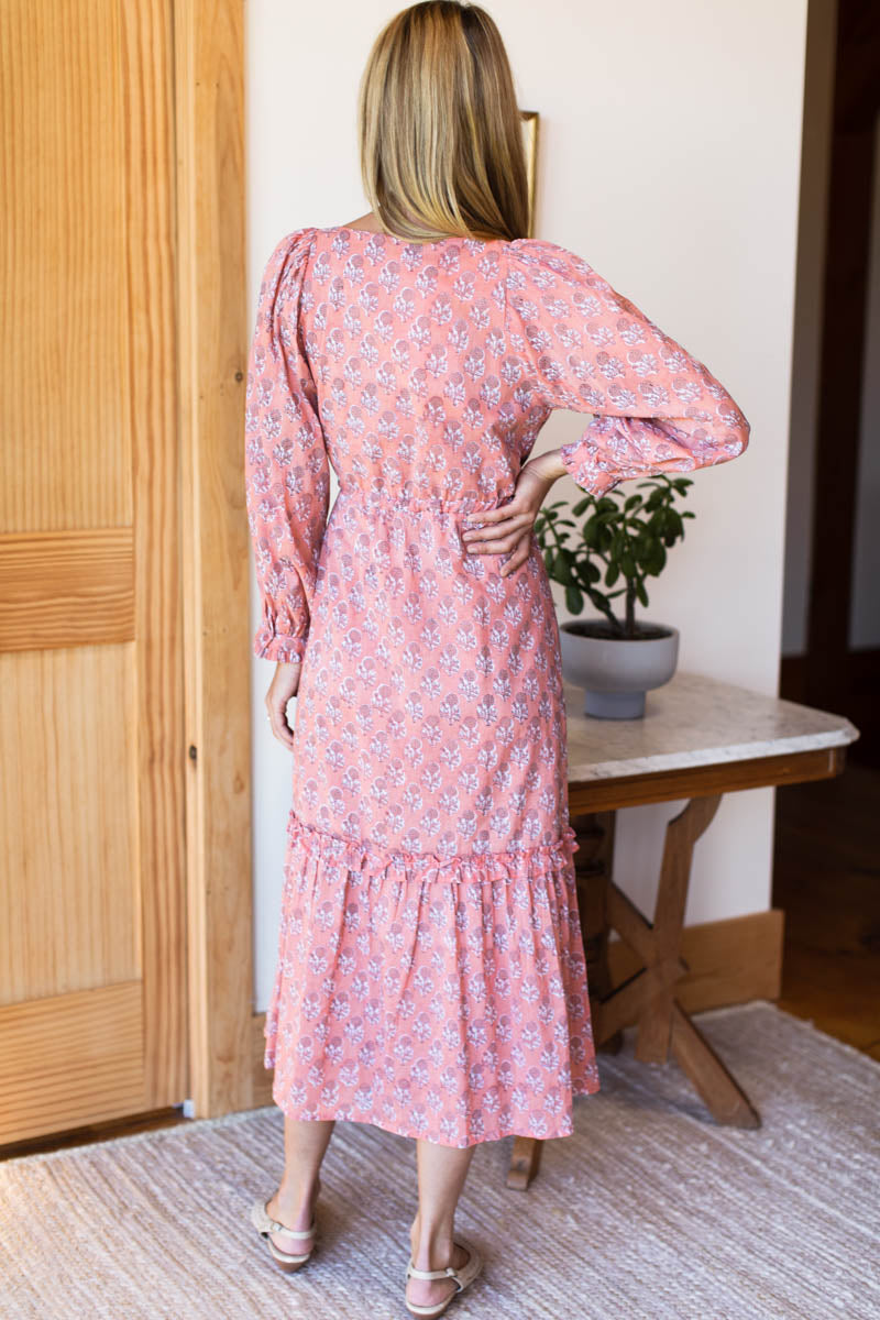 Lucy Long Sleeve Dress - Little Marigolds Apple Organic