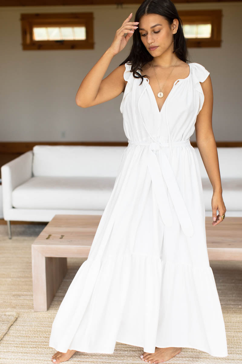 Rakel Sleeveless Dress - White