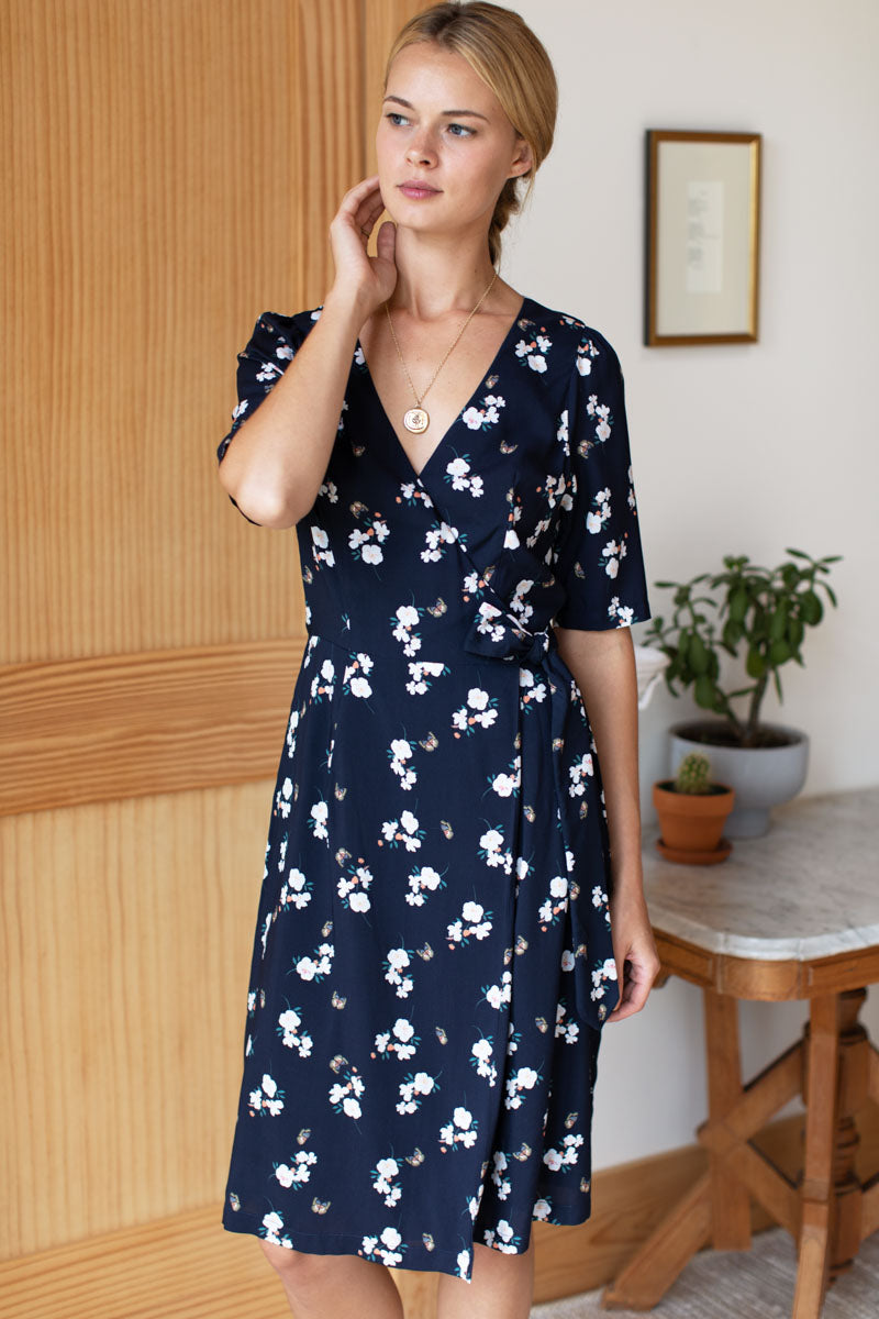 Jules Wrap dress - Butterflies Maritime