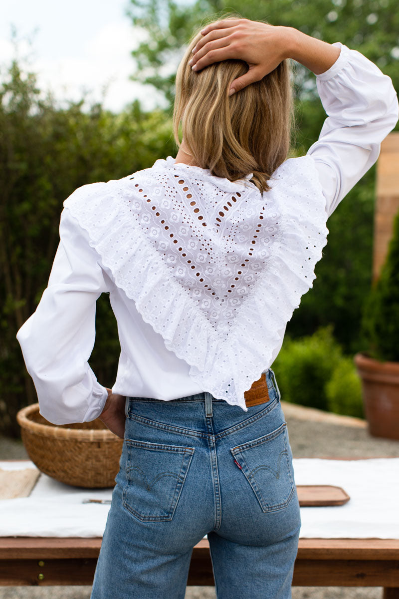 Victoria 2 Blouse - White Poplin