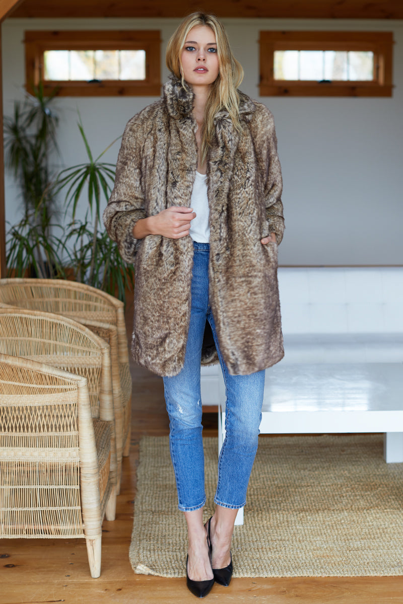 Big Faux Fur Coat Emerson Fry - Main Image