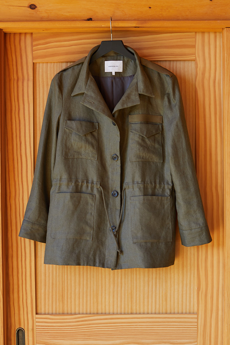 Little Army Jacket - Linen