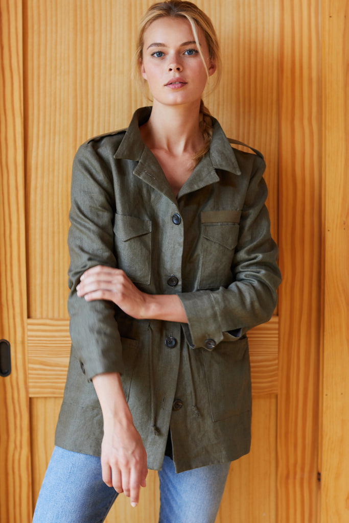 Little Army Jacket - Linen - Emerson Fry