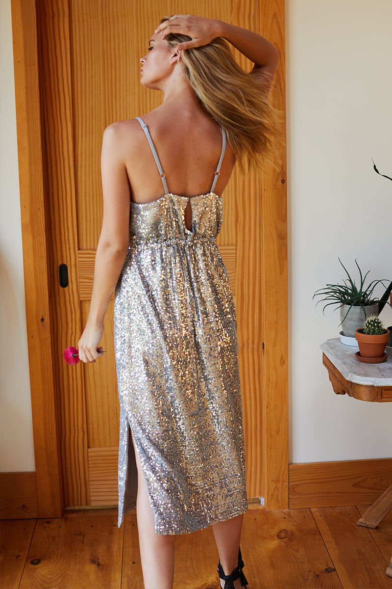 Sparkler Dress - Silver Sequin