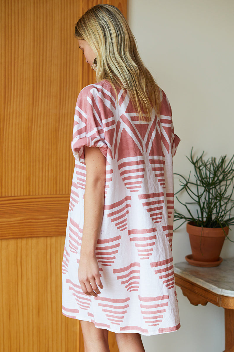 Rise Caftan - Muted Clay Linen Organic