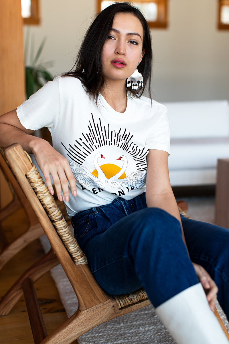 Twin Swans T-Shirt - Ivory